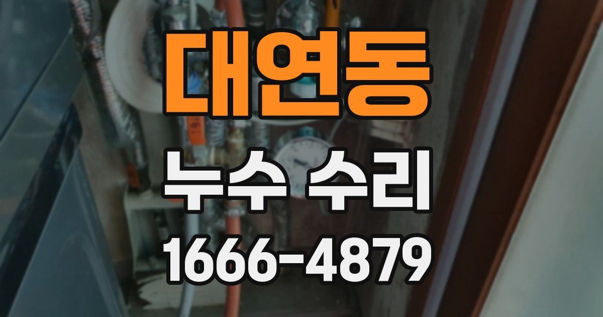 대연동 누수 수리