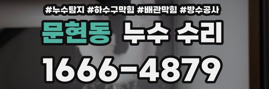 문현동 누수 수리