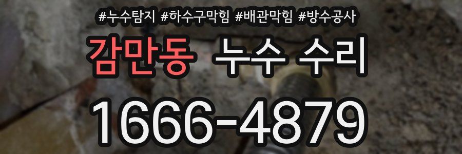 감만동 누수 수리