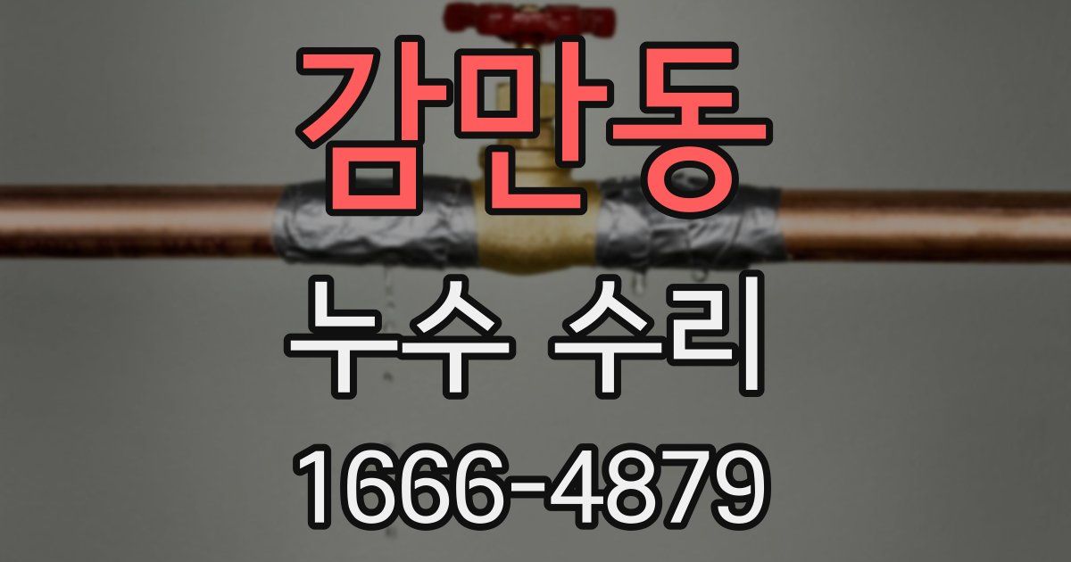 감만동 누수 수리