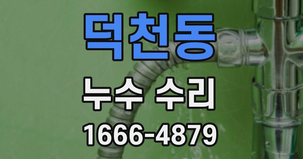 덕천동 누수 수리