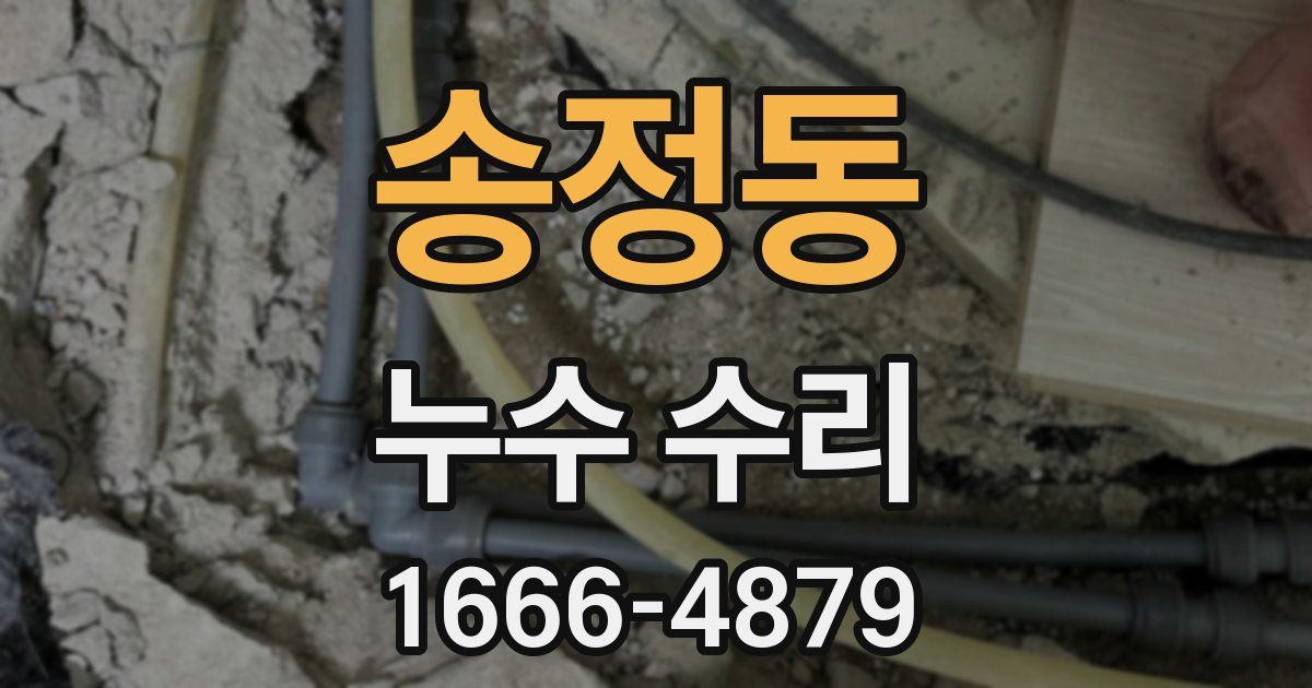 송정동 누수 수리