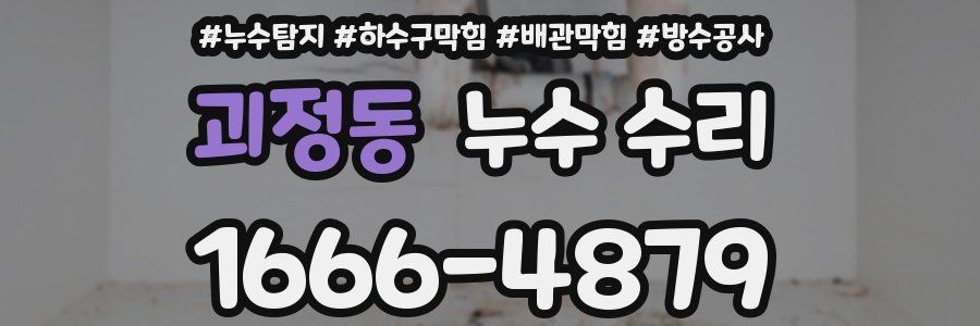 괴정동 누수 수리