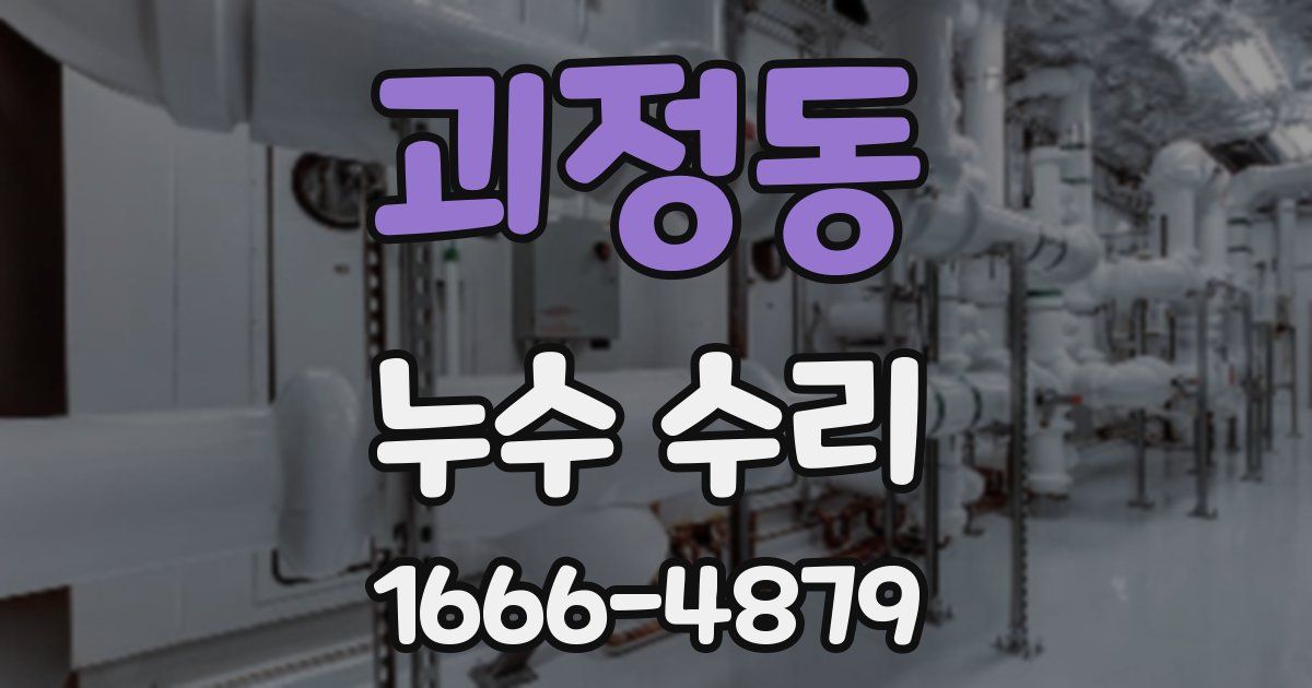 괴정동 누수 수리