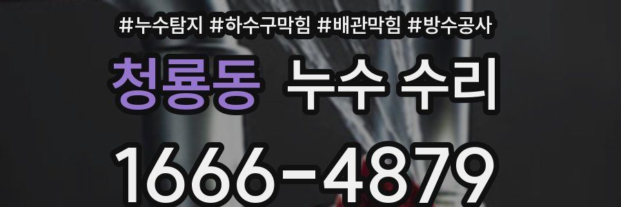 청룡동 누수 수리