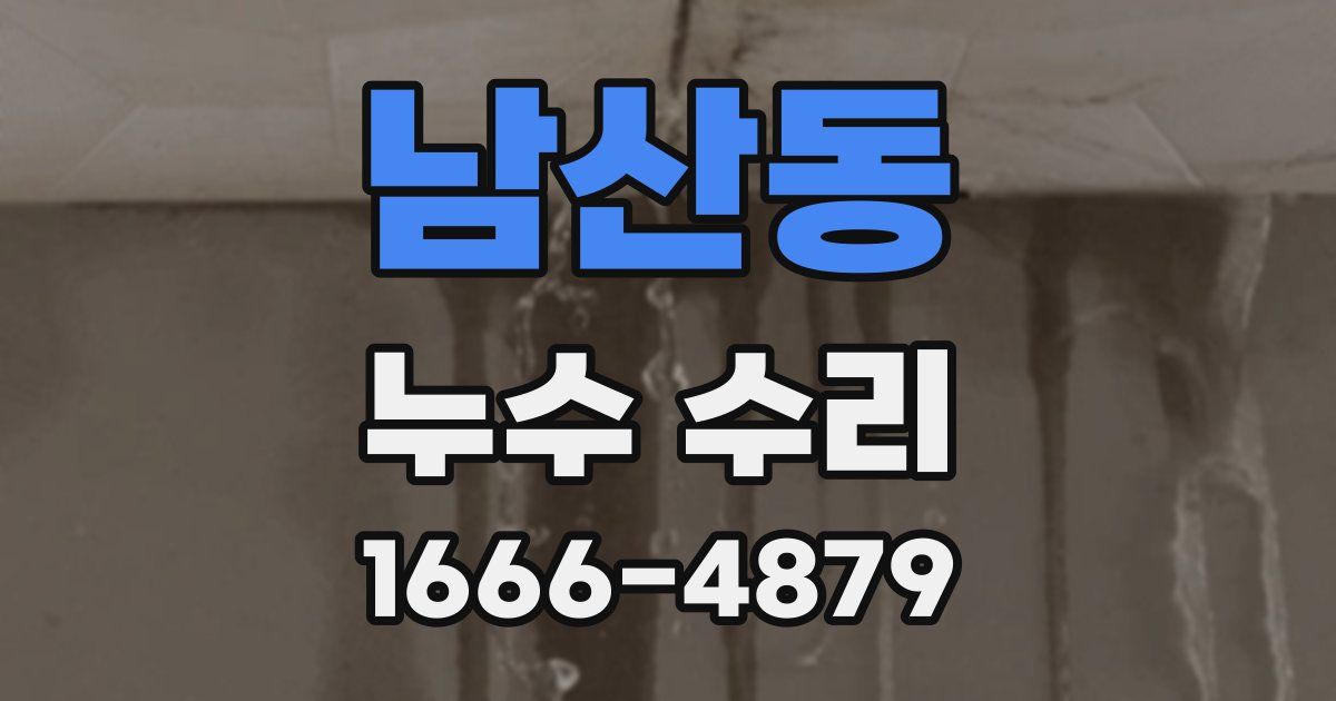 남산동 누수 수리