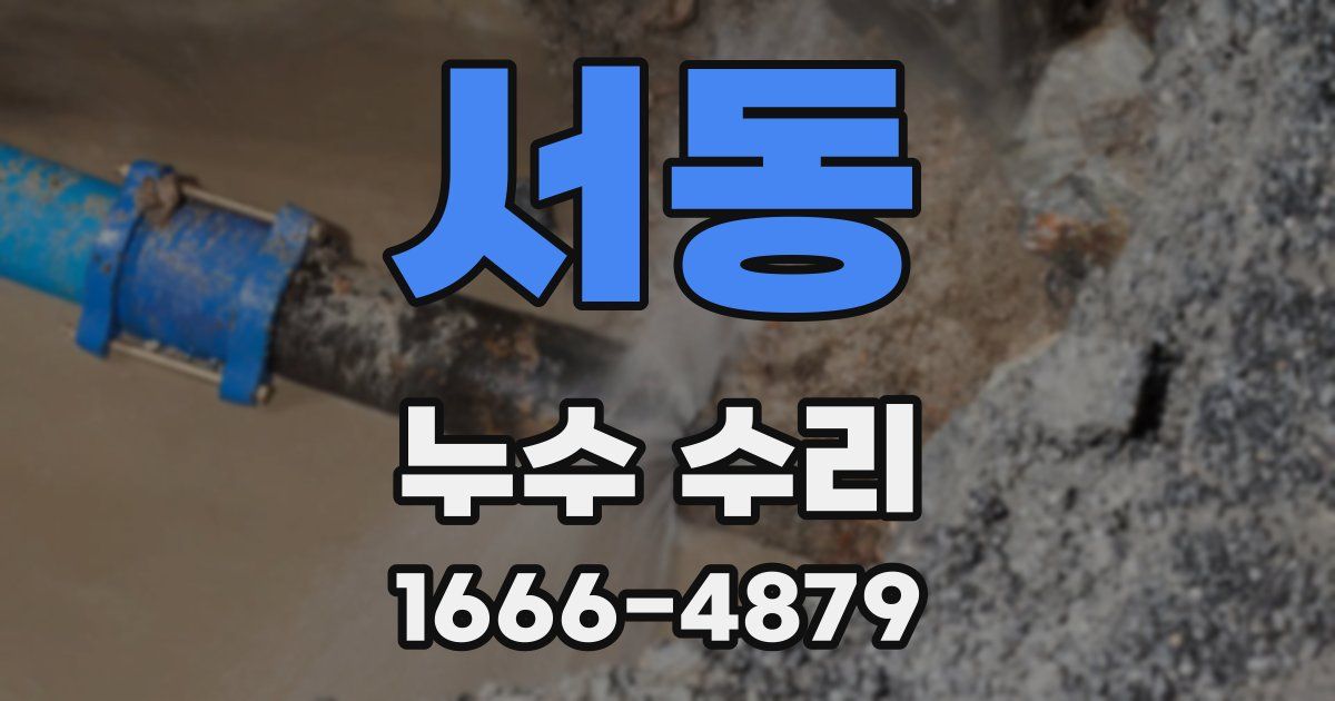 서동 누수 수리