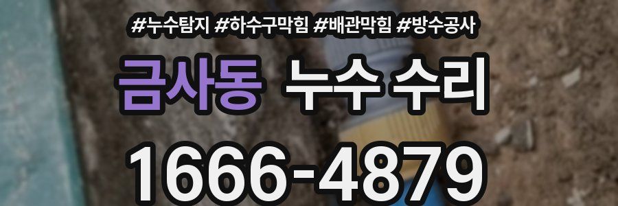 금사동 누수 수리