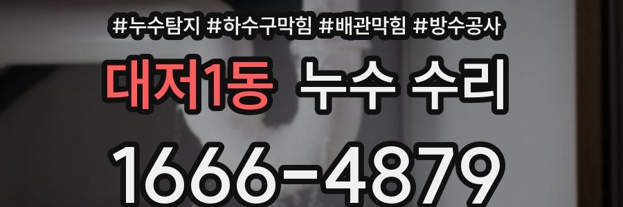 대저1동 누수 수리
