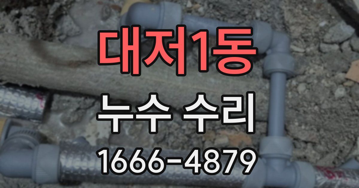 대저1동 누수 수리