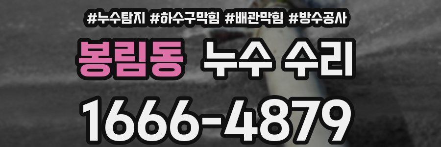 봉림동 누수 수리