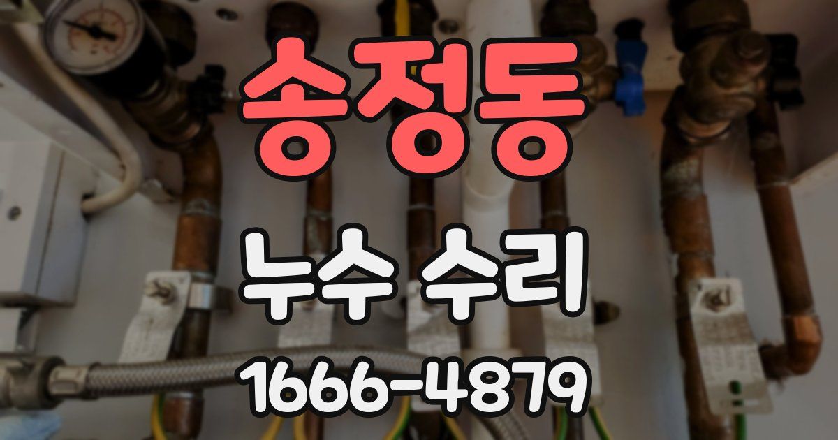 송정동 누수 수리