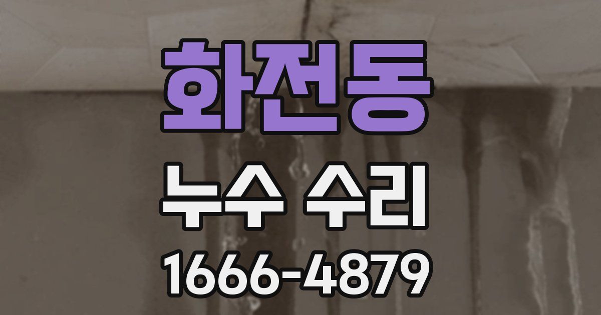 화전동 누수 수리