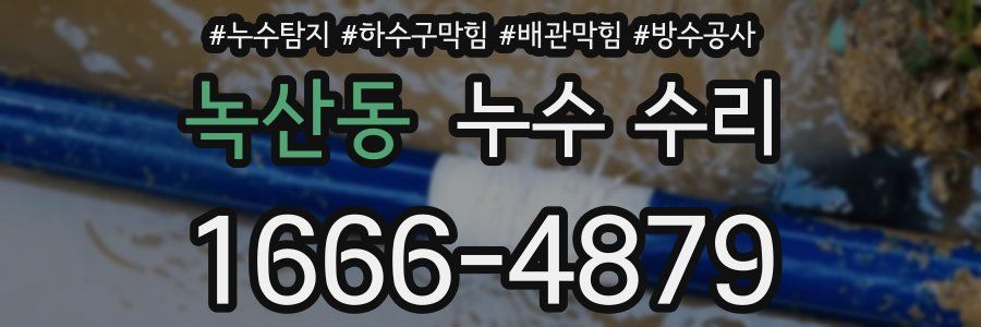 녹산동 누수 수리