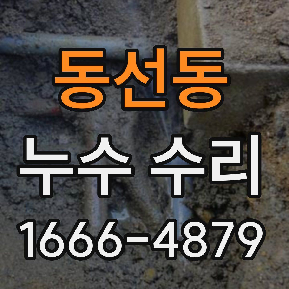 동선동 누수 수리
