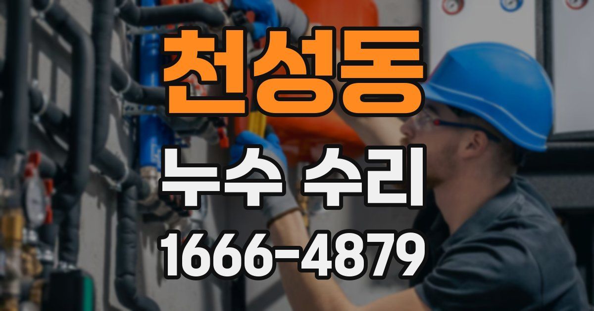 천성동 누수 수리