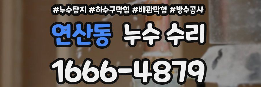 연산동 누수 수리