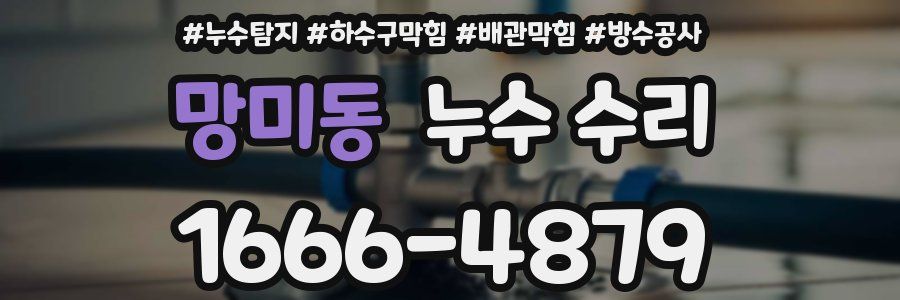 망미동 누수 수리