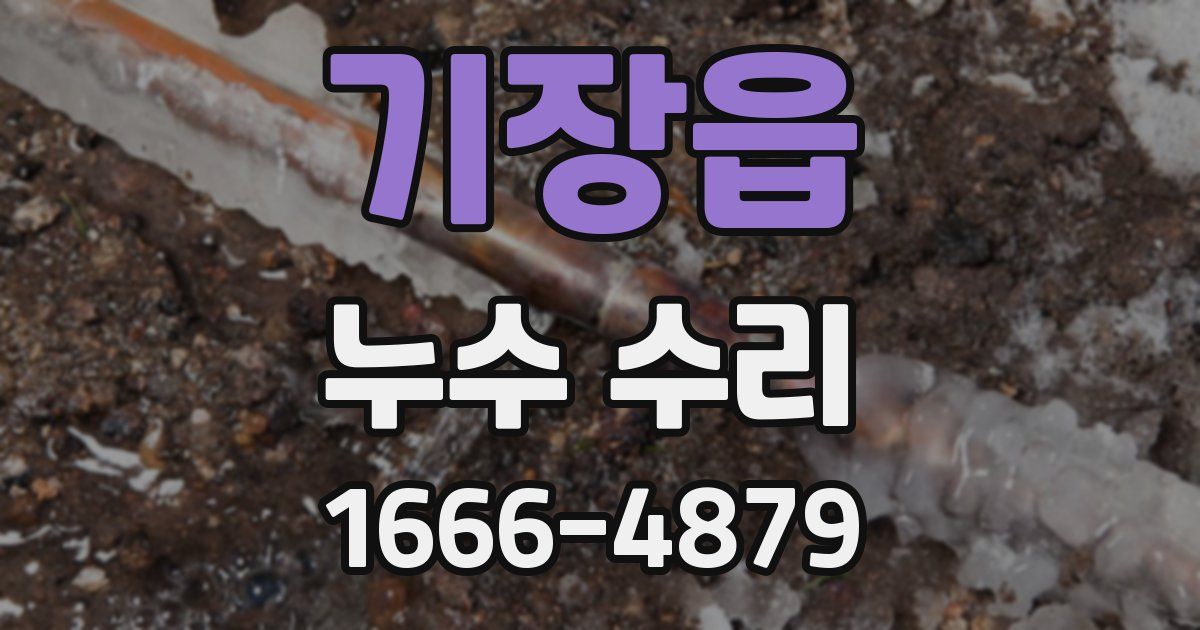 기장읍 누수 수리