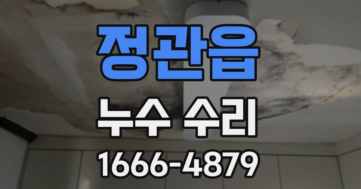 정관읍 누수 수리