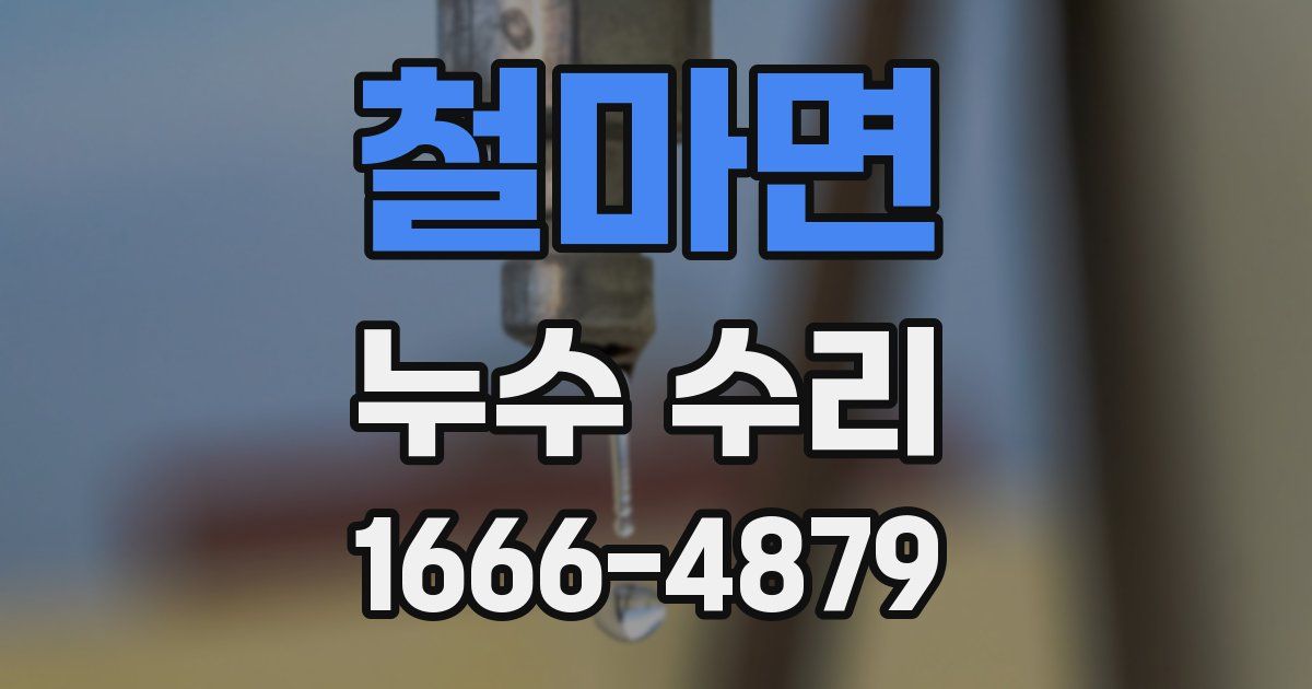 철마면 누수 수리