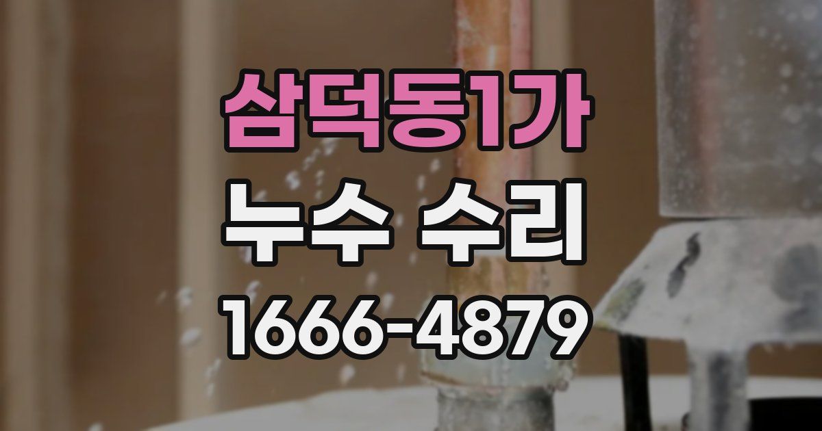 삼덕동1가 누수 수리