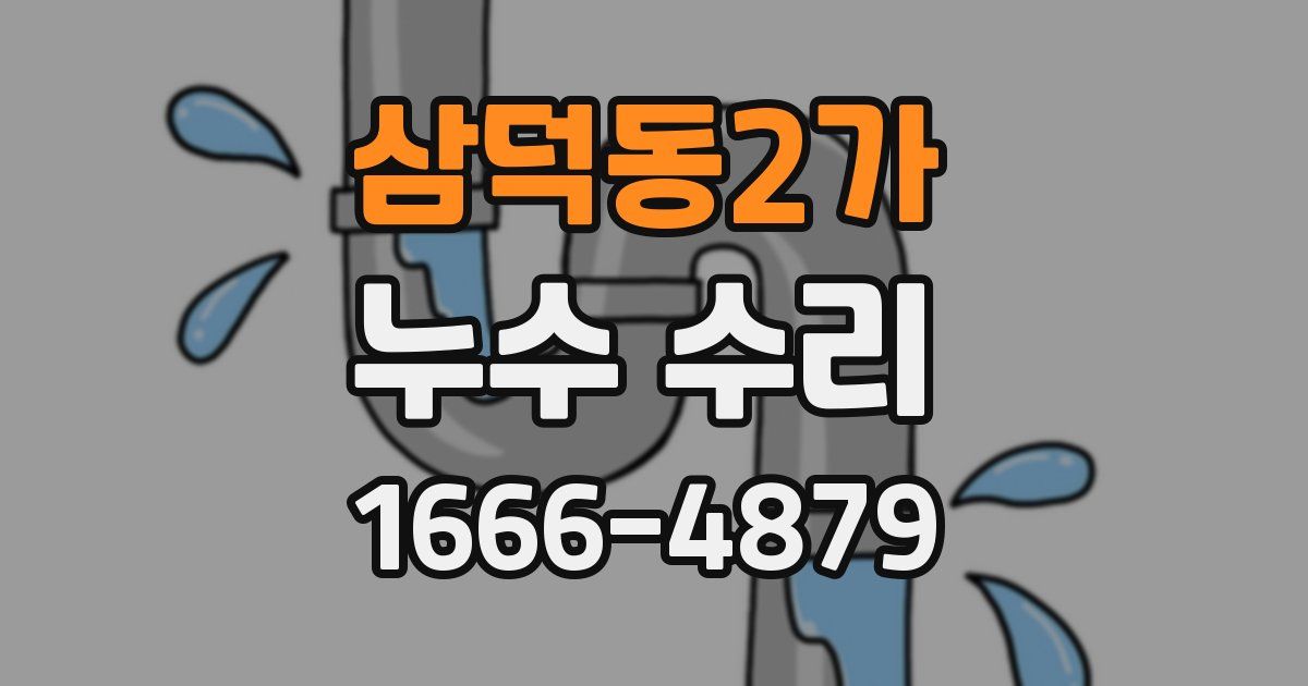 삼덕동2가 누수 수리