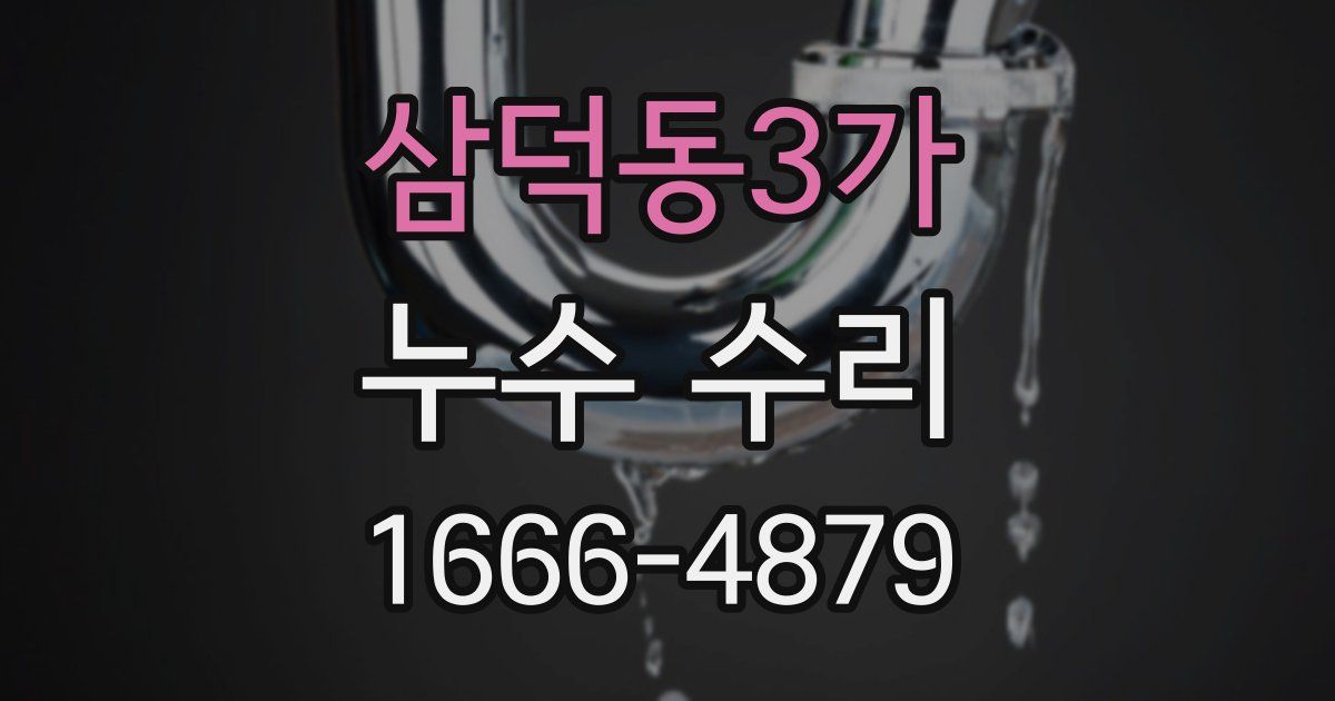 삼덕동3가 누수 수리