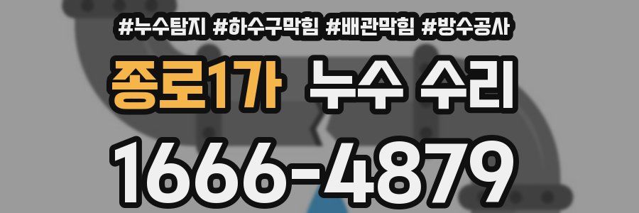 종로1가 누수 수리