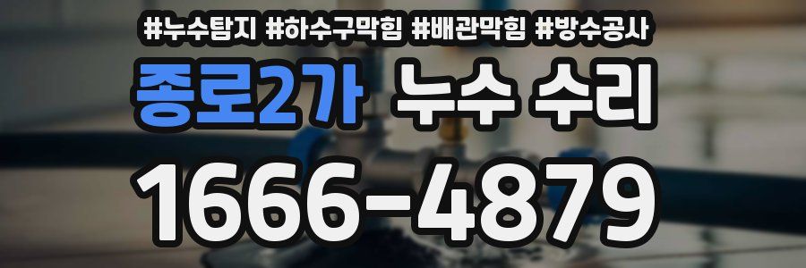 종로2가 누수 수리