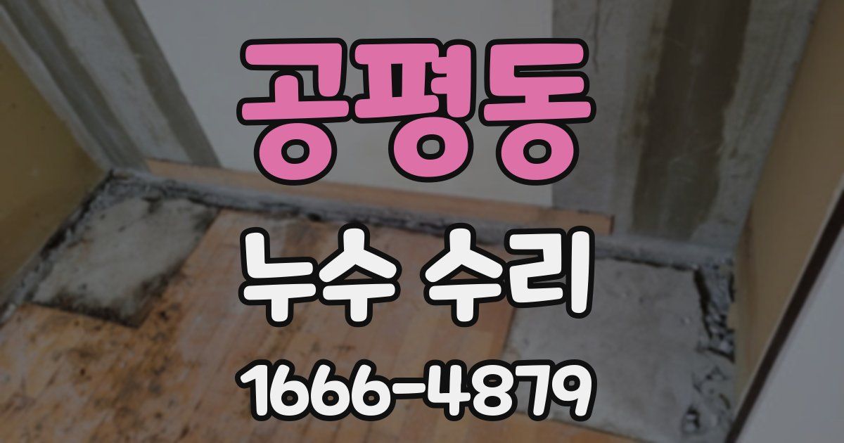 공평동 누수 수리