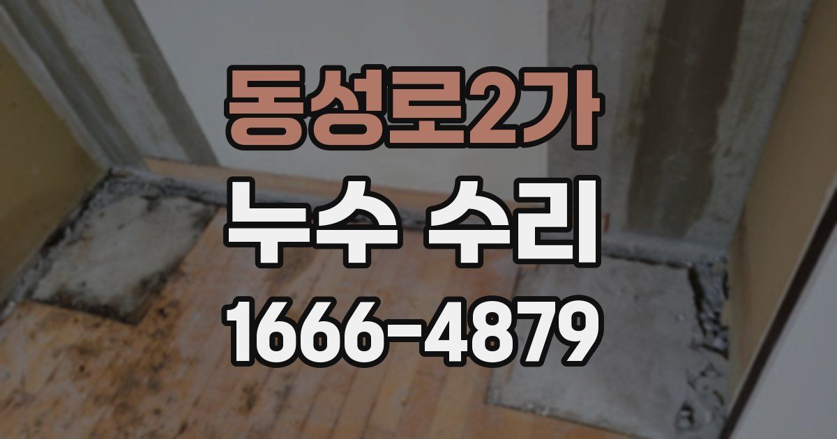 동성로2가 누수 수리
