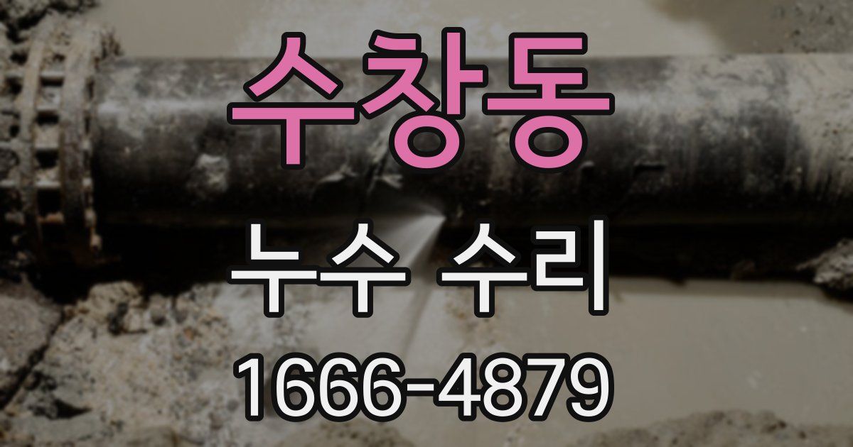 수창동 누수 수리