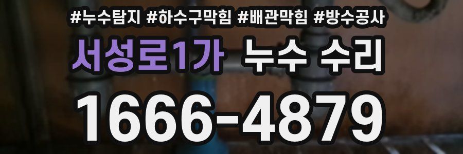 서성로1가 누수 수리