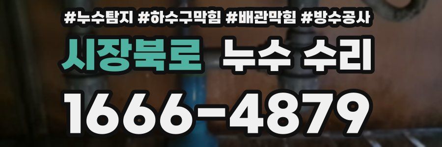 시장북로 누수 수리