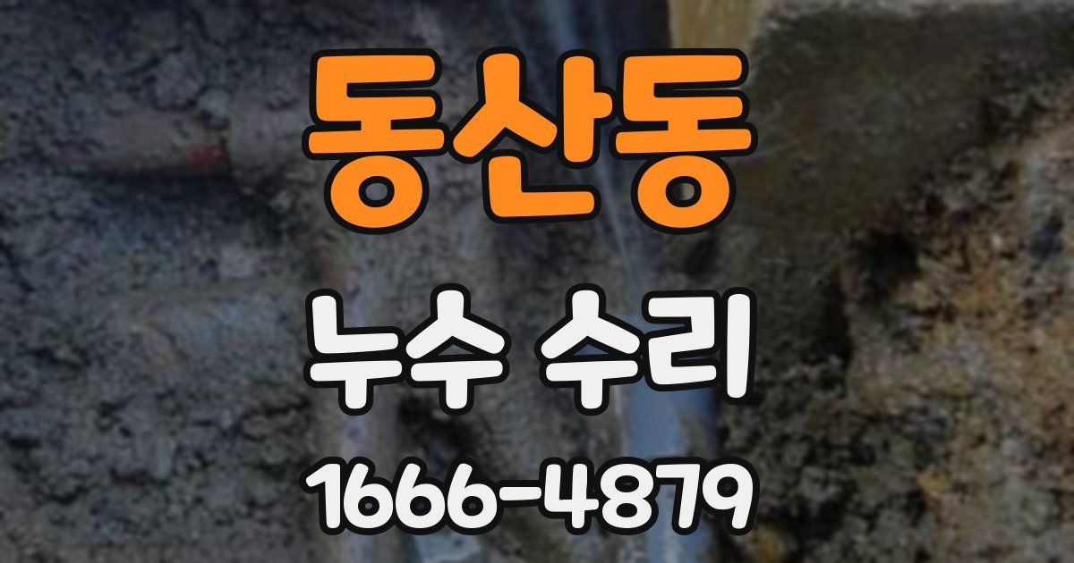 동산동 누수 수리