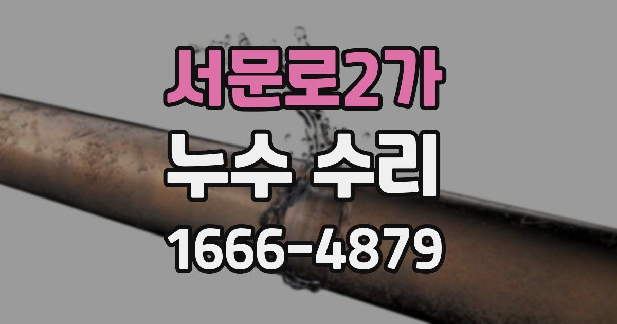 서문로2가 누수 수리