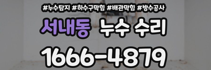 서내동 누수 수리
