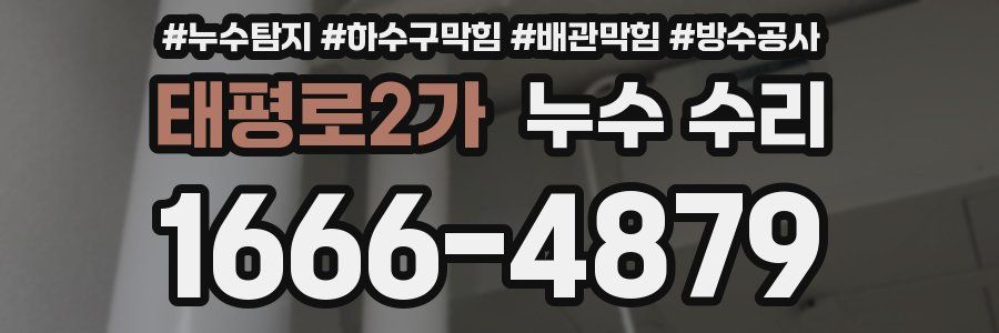 태평로2가 누수 수리