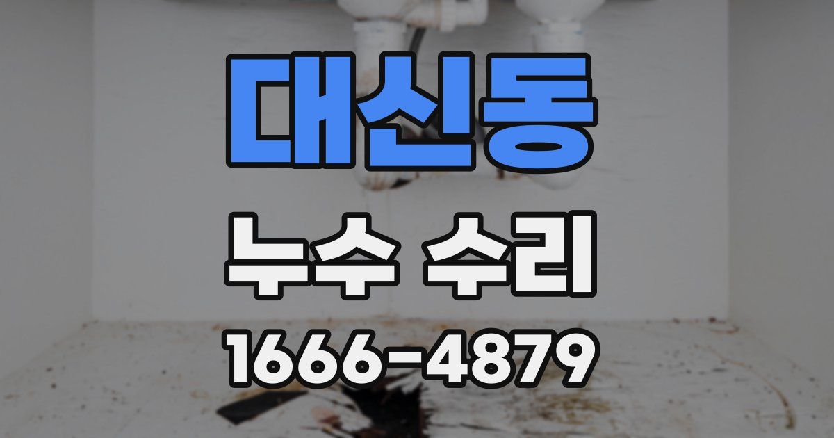 대신동 누수 수리
