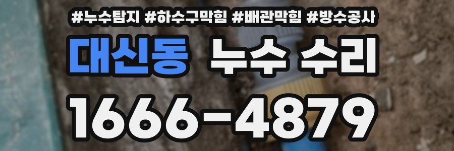 대신동 누수 수리