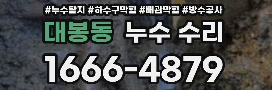 대봉동 누수 수리