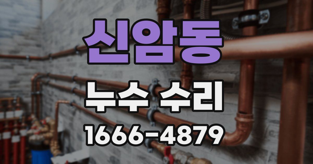 신암동 누수 수리