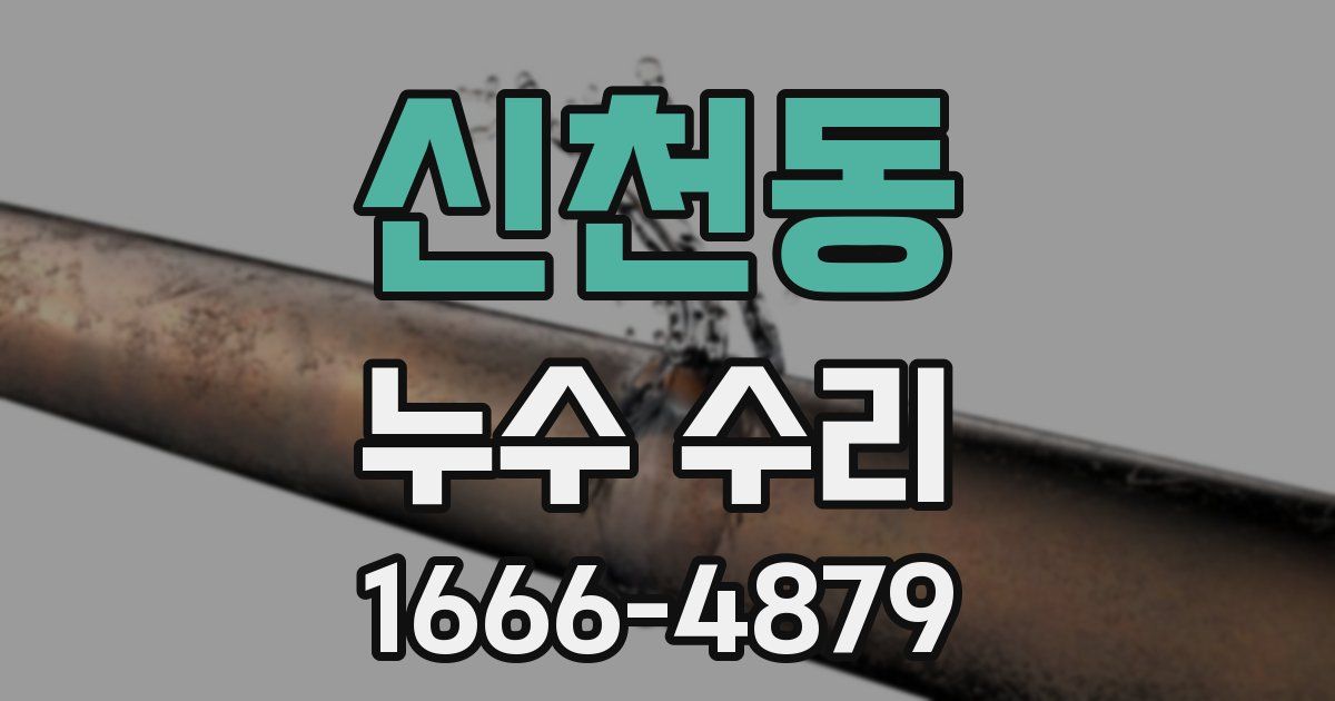 신천동 누수 수리