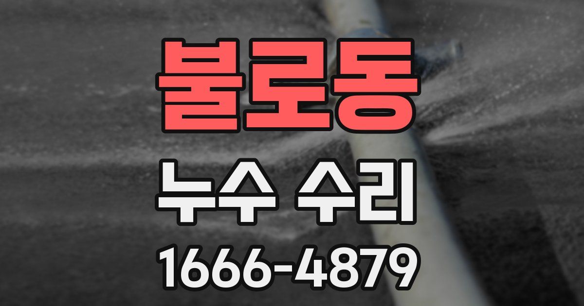 불로동 누수 수리