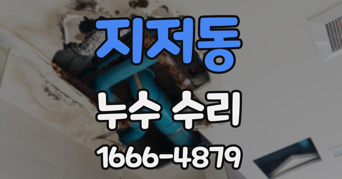 지저동 누수 수리