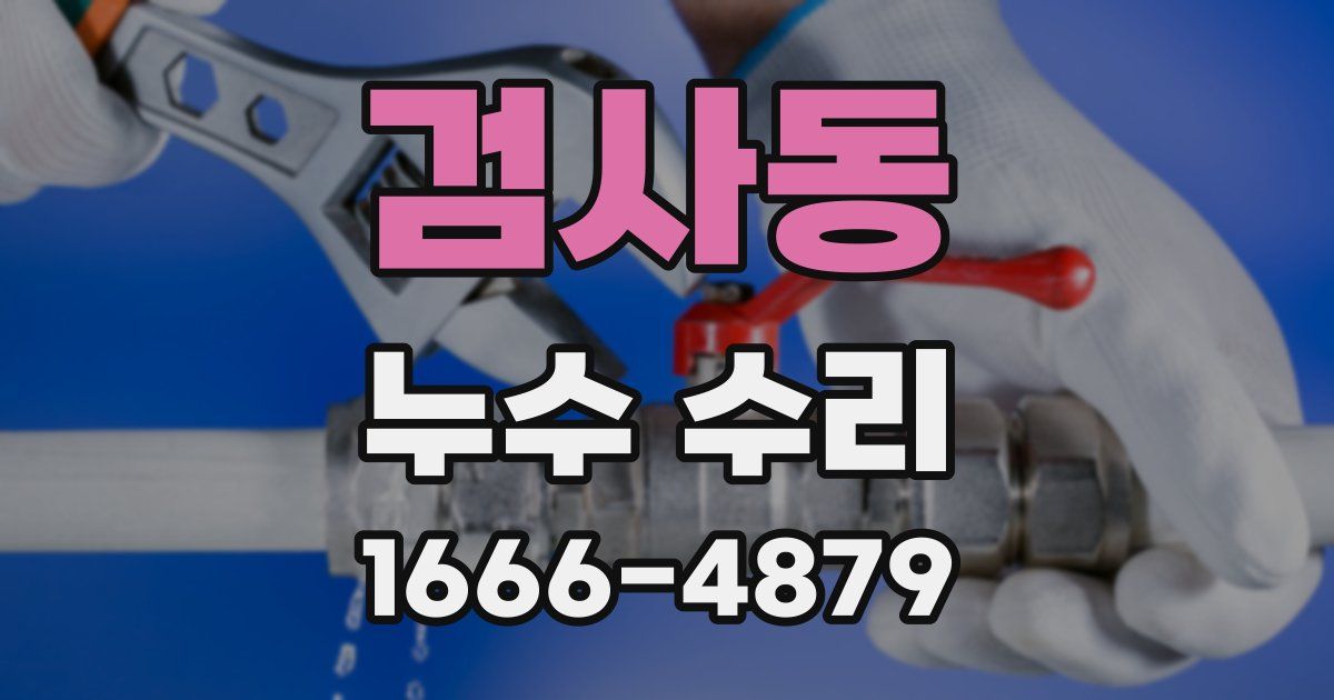검사동 누수 수리