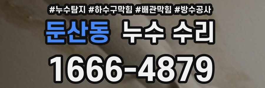 둔산동 누수 수리