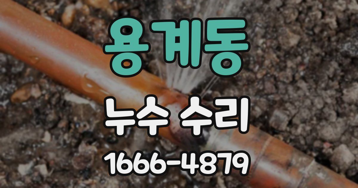 용계동 누수 수리