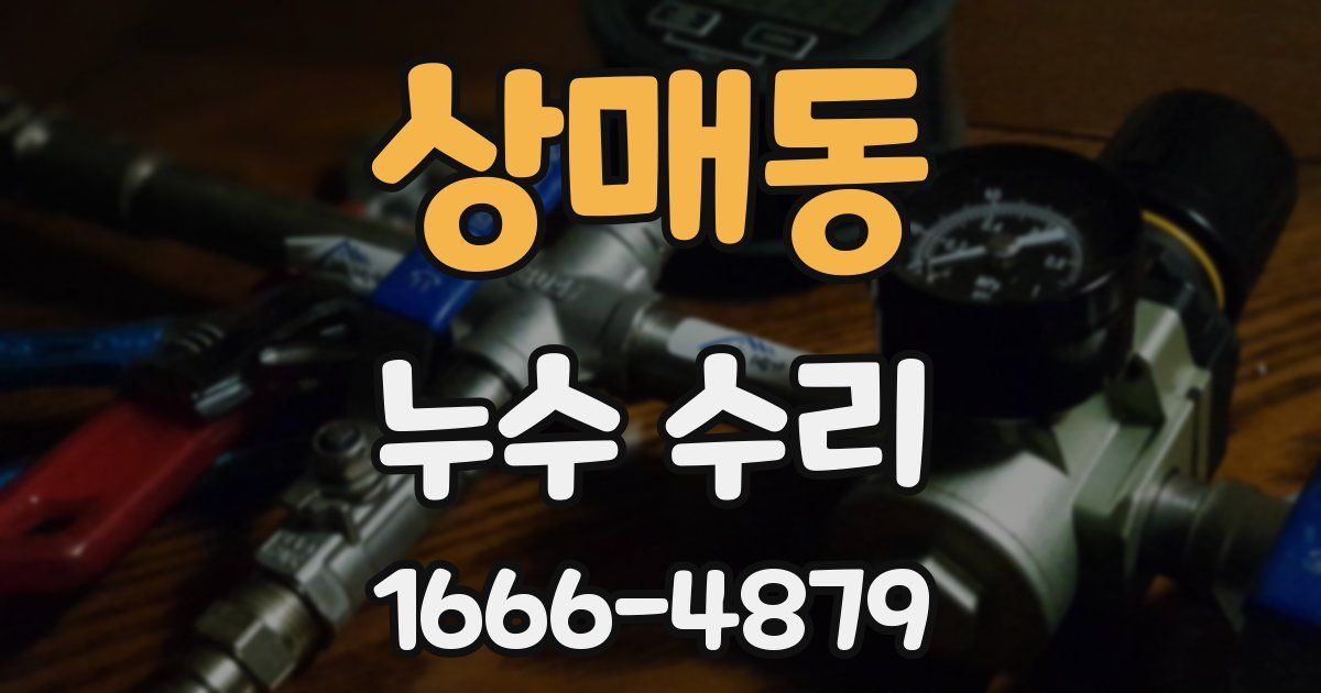 상매동 누수 수리